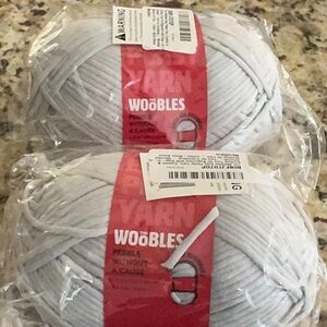 The Woobles Cream Pebble Yarn - Smooth Cotton Blend 4 Skeins